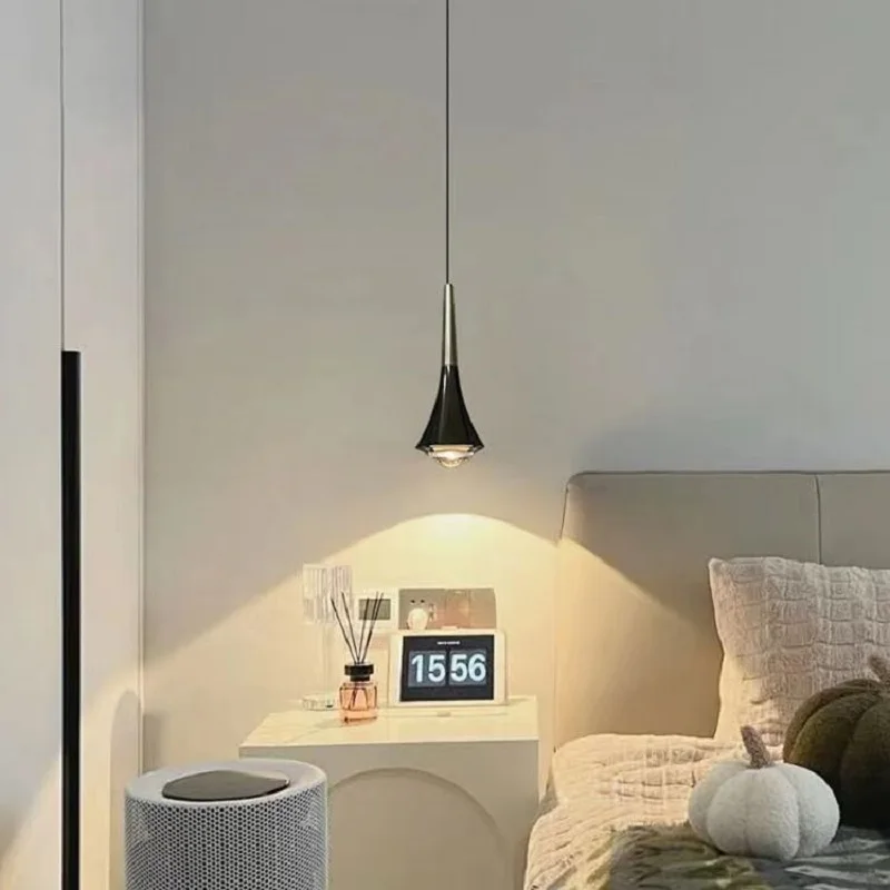 

Post-modern Designer Bedroom Pendant Lights Luxury Plating Aluminum Alloy Suspension Lamp for Balcony Bedside Show Window