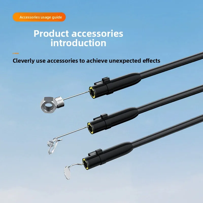 내시경 카메라 4.3인치 IPS 스크린 IP67 방수 내시경 자동차 엔진 검사 파이프라인 수리용 8개 조절 가능 LED