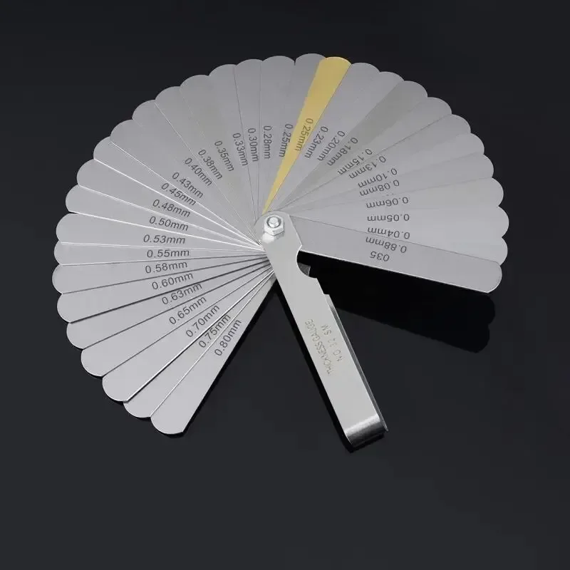 32 Blades Metric Thickness Gage Set Tappet Valve Feeler Gauge 0.04mm-0.88mm