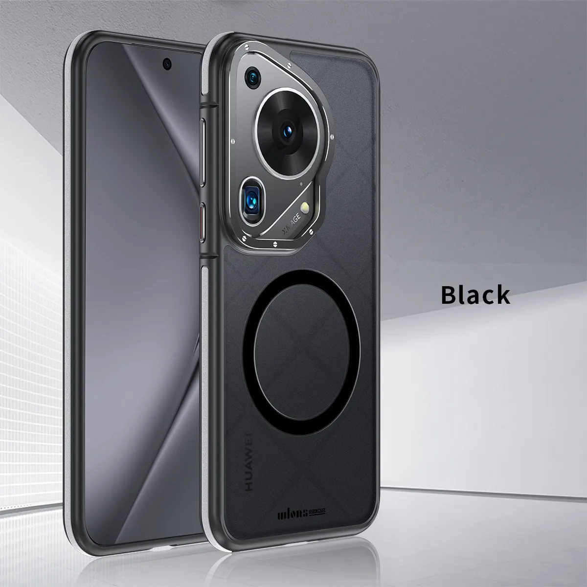 Splicing Skin Sensation Shockproof Armor Phone Case with Magsafe Compatibility