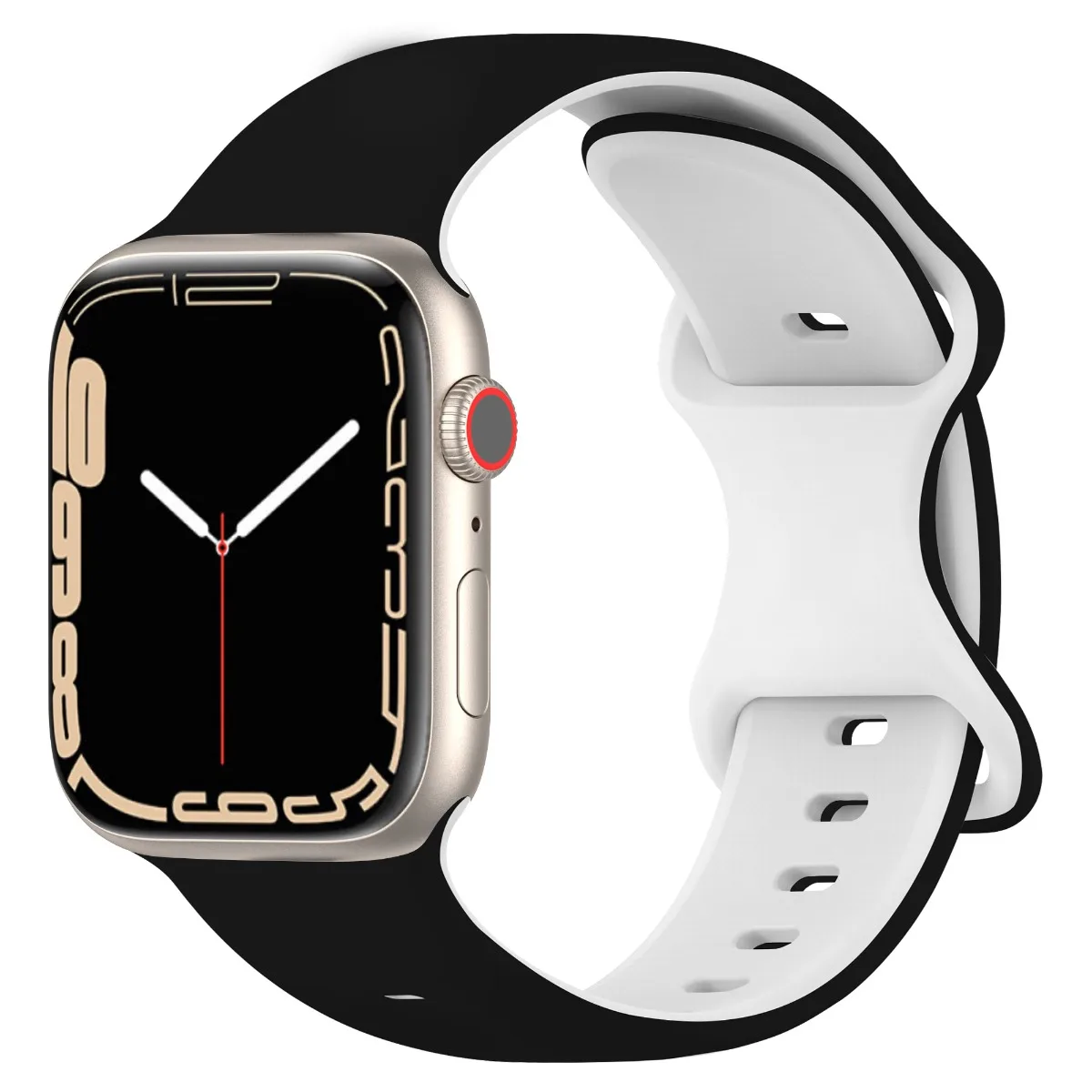 Cinturino per iWatch 42/44/45/49mm 38/40/41mm Cinturino sportivo in silicone alla moda per orologi serie Ultra2 Se 9/8/7/6/5/4/3_voghion.com