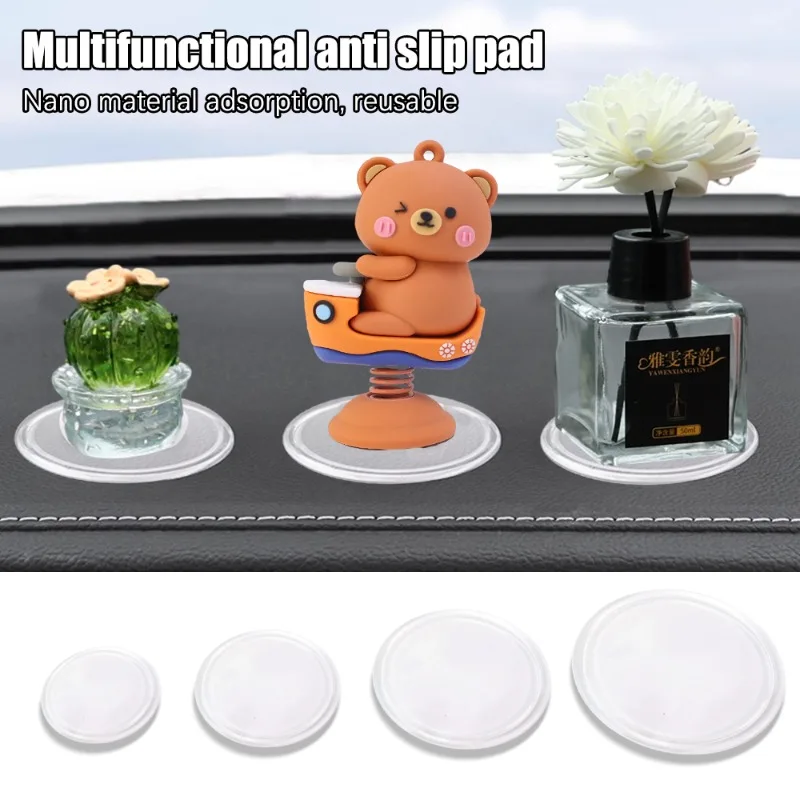 Car Dashboard Mat Anti-slip Mat Car Ornaments Center Console Dashboard Cell Phone Silicone Fixed Adhesive High Temperature Resistant