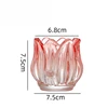 Elegant Tulip Glass Candle Holder, Romantic Floral Candle Cup