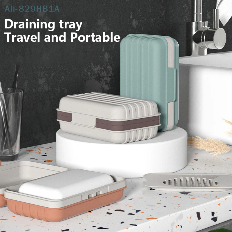 

Портативные мыльницы, посуда для ванной комнаты, мыльница с крышкой, домашняя пластиковая Коробка для мыла, герметичное мыло, сухая мыльница, предметы первой необходимости в путешествии