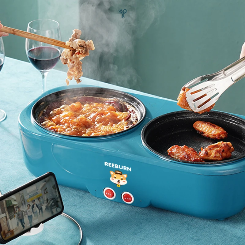 Multi Functional Electric Cooker, Electric Grill, Household Barbecue Machine, Hot Pot, Hot Pot, Barbecue, Frying Pots and Pans