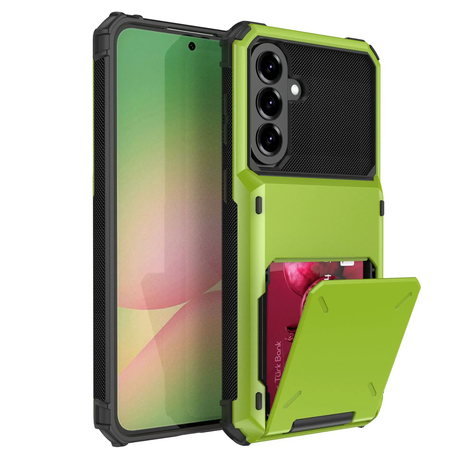 Heavy Duty Wallet Case with Hidden Card Holder Slot - Protective Phone Cover