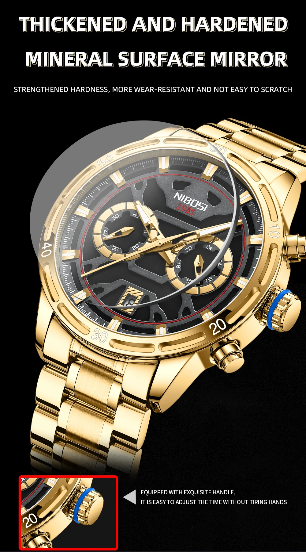 Quartz Watch with Luminous Display 2537 Nibosi