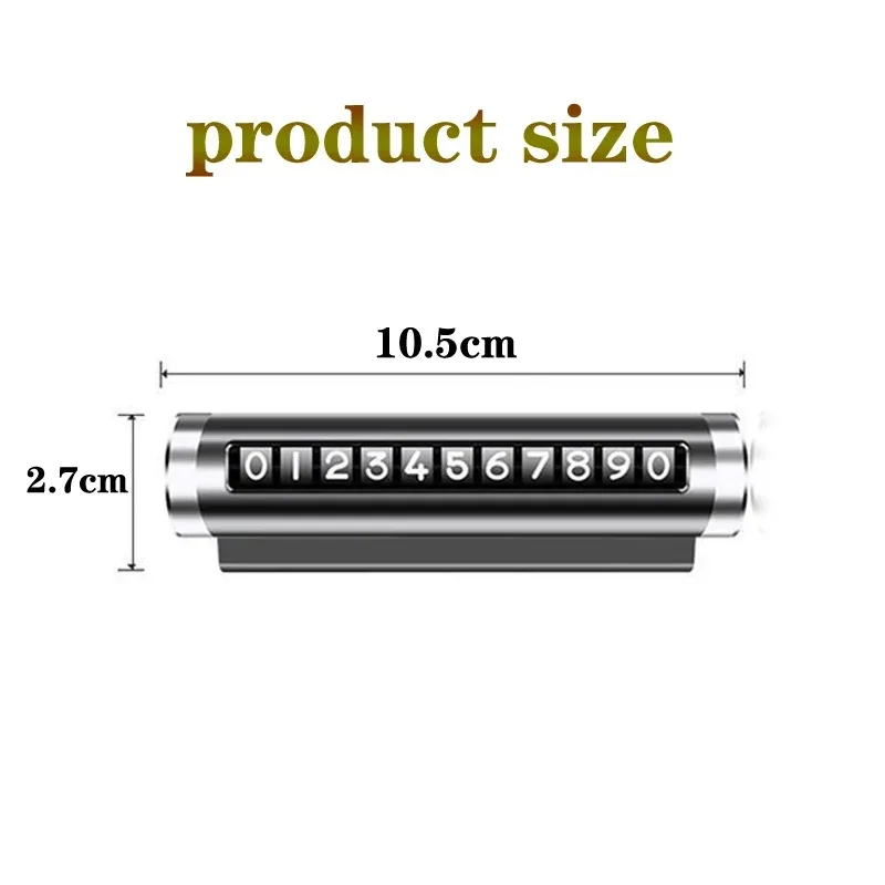 Accessoires De Parking De Voiture En Aluminium, Carte De Stationnement Temporaire, Plaque De Téléphone Portable, Butée De Parking Universel, Produits De Style De Voiture