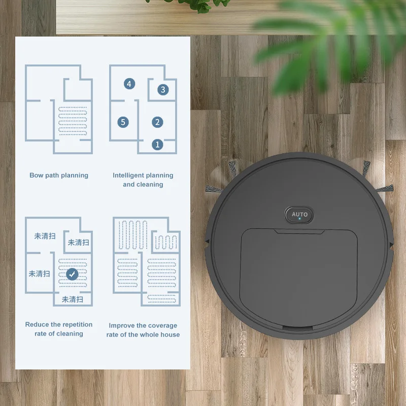 Quiet Smart Robot Vacuum Cleaner Cleaning Robots Vacuuming Mopping
