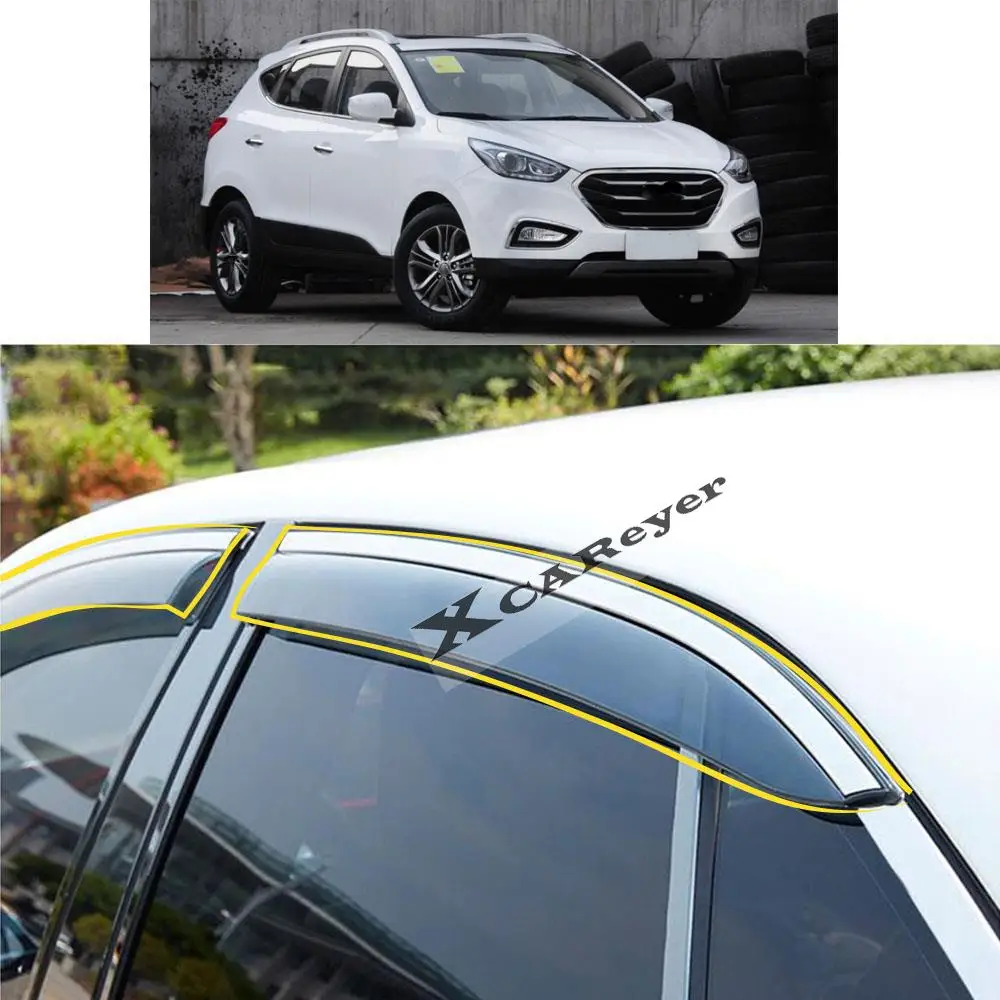 

For HYUNDAI IX35 2010-2011 2012 2013 2014 2015 2016 2017 Car Sticker Plastic Window Glass Wind Visor Rain/Sun Guard Vent