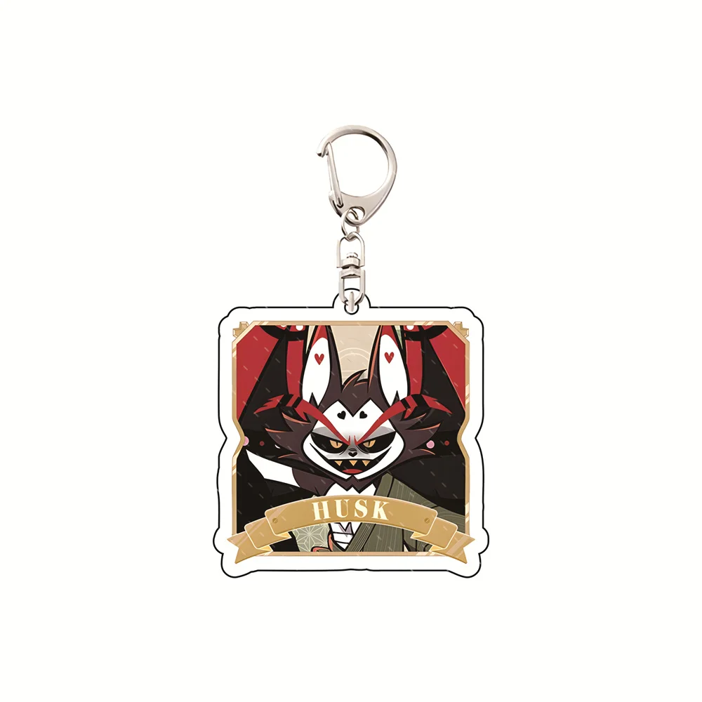 Anime Hazbin Hotel 2 6 cm Portachiavi in acrilico Charlotte/Alastor Zaino Decorazioni Accessori Decor Regali Prodotti squisi  36