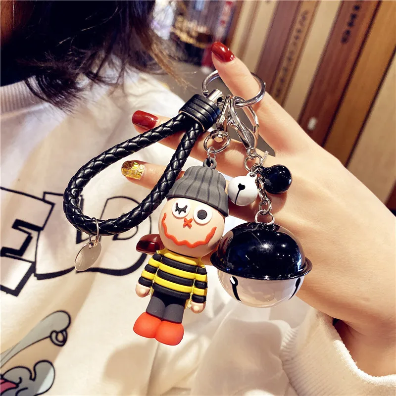 thumbnail image 1 of Llavero con gafas para mujer, muñeco bonito, llavero con forma de payaso divertido para Navidad y Año Nuevo, colgante para bolso, llavero para parque de atracciones, regalo fino, 1 of 5