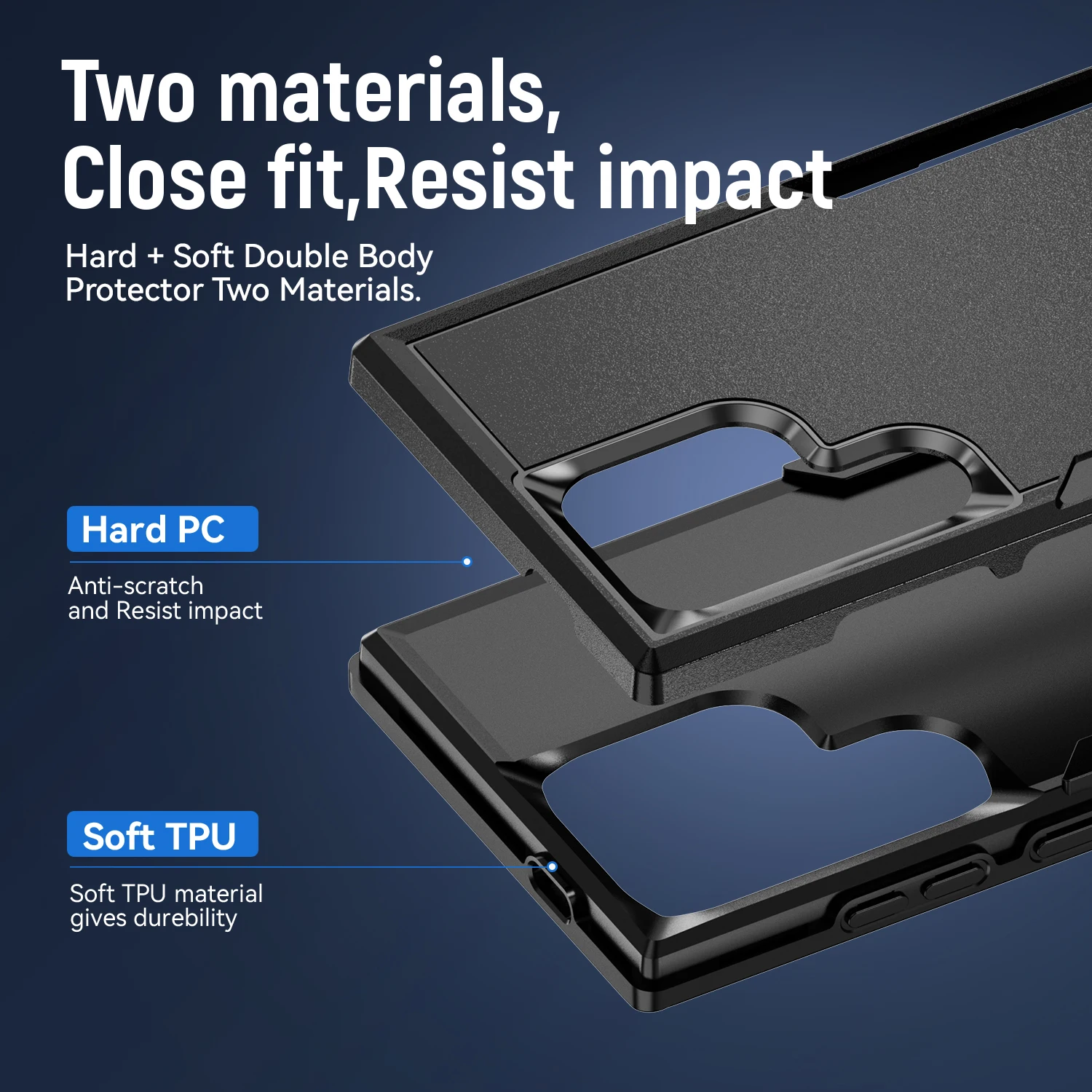Enhanced Military-Grade Shockproof Dual-Layer Protective Case