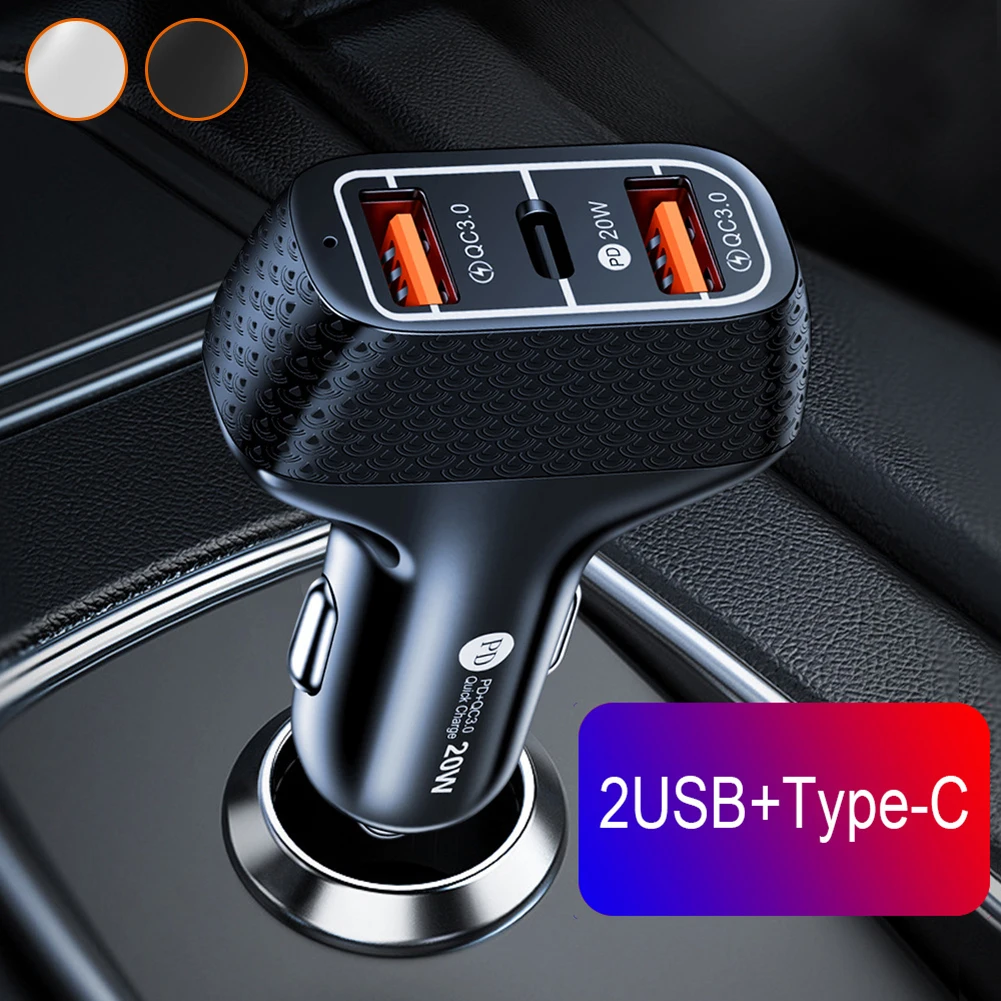 USB Type C Car Charger Fast Charge Socket Adapter Phone Charging Cars