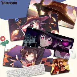 Konosuba ratón de diseño Simple para Gamer, alfombrilla de ratón grande para juegos, versión de velocidad de bloqueo de borde grande, almohadilla para teclado