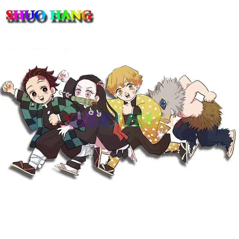 thumbnail image 1 of Pegatinas divertidas de Demon Slayer para coche, calcomanías para el maletero, ventanas, anime, accesorios para autocaravana, vinilo para camión, 1 of 5