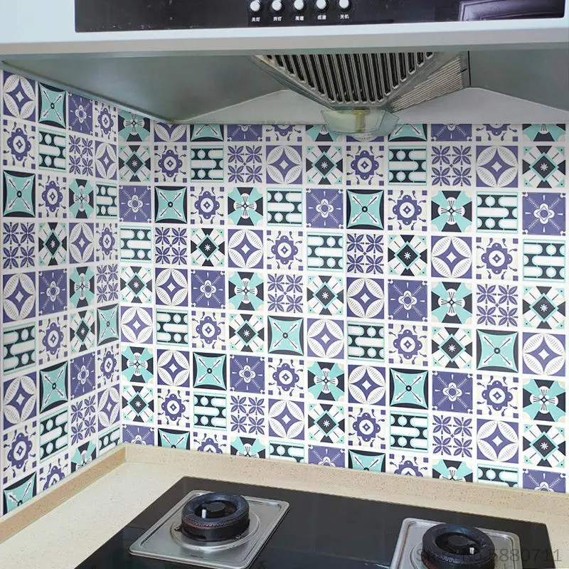 Self-adhesive Kitchen Water & Oil-proof Heat-resistant Sticker Peel and Stick Stove Home Cabinet Wallpaper Range Hood Wall Mural the ro water purifier under the kitchen cabinet effectively eliminates heavy metals and the office household water purifier man