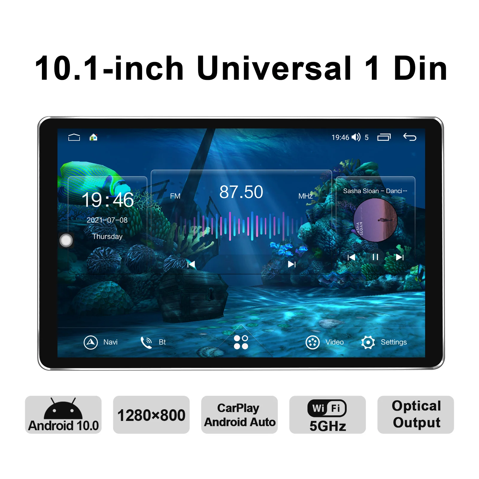 

Автомобильный радиоприемник, стерео, Android, автомобильный мультимедийный плеер Carplay, беспроводной универсальный Головной блок с экраном 10 дюймов, 8 дюймов, 6 ГБ, 128 ГБ