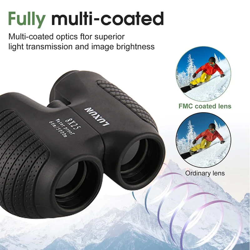Auto Focus Compact Binoculars for Adults, FMC Mini Pocket Binoculars, Telescope for Travel, Hiking, Scenery, Camping 3