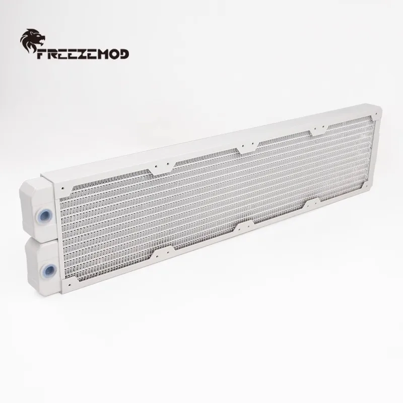 Zemod-radiador de Cobre Branco 480 mm g1 Roscas Refrigerador de Água do pc Refrigeração Líquida Ventilador de 12cm Tsrp-tw-white480 - Imagem 2
