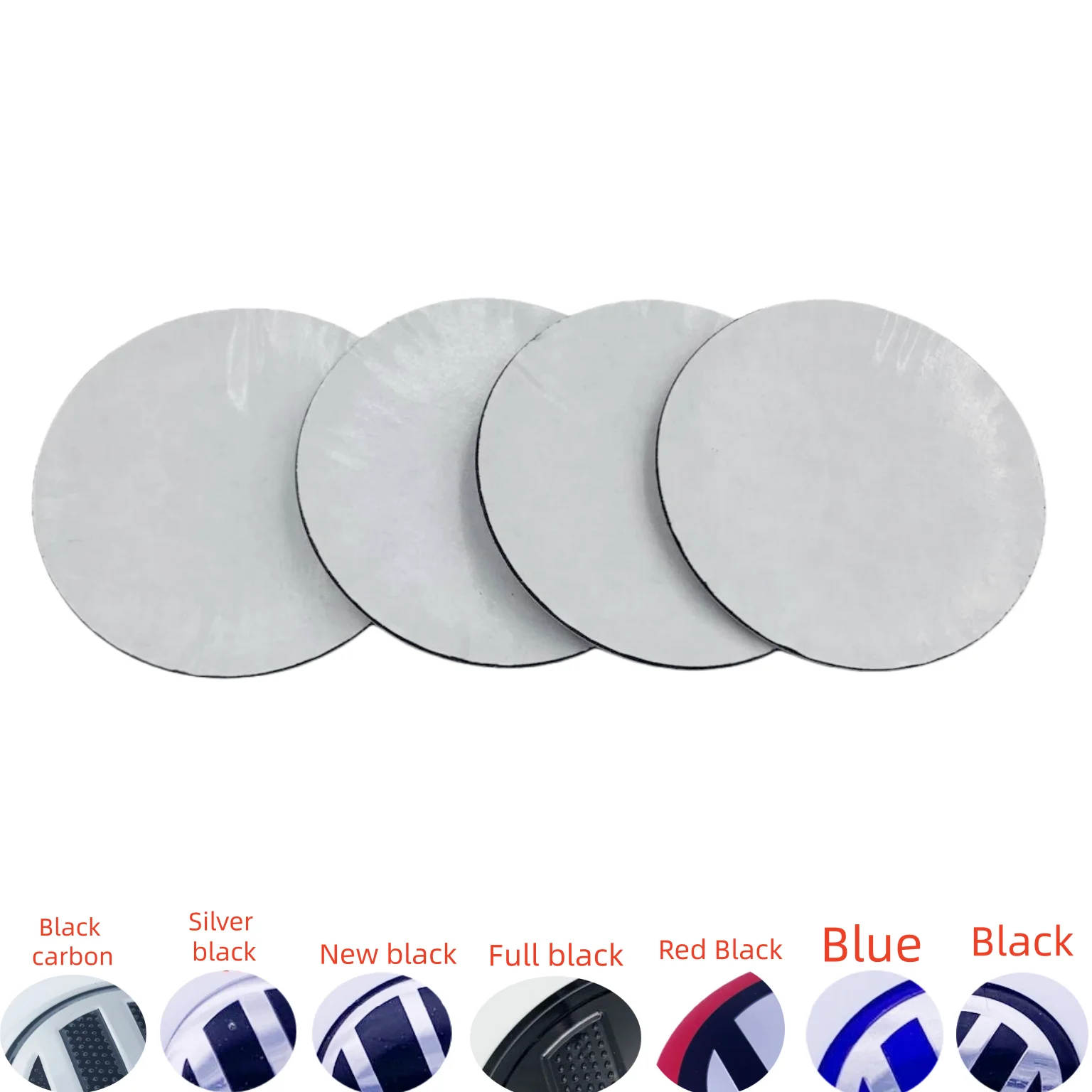 20 Stück 56 mm 60 mm 65 mm neu für Fahrzeugräder Auto-Radmitten-Aufkleber Silber Schwarz Rot Kappen Durchmesser Logo Nabenabdeckung Abzeichen Aufkleber – Detail 1