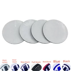 Set of 4 Blue and Silver Black Wheel Center Cap Stickers - 90mm New black (4pcs stickers)