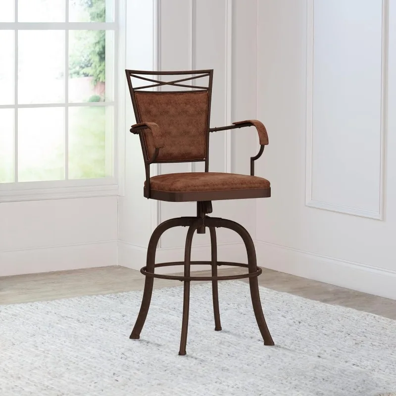 

Comtempory Antique Swivel Counter Height Bar Stools For Restaurant Kitchen Island Hightop Chairs With Backrest Bar Furniture