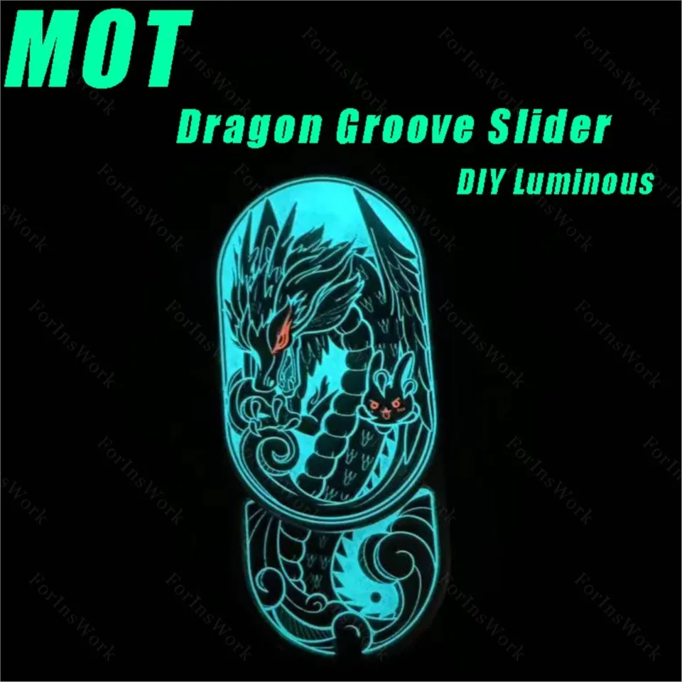 MOT Luminous Groove Slider Titanium Silver Dragon Metal Fidget