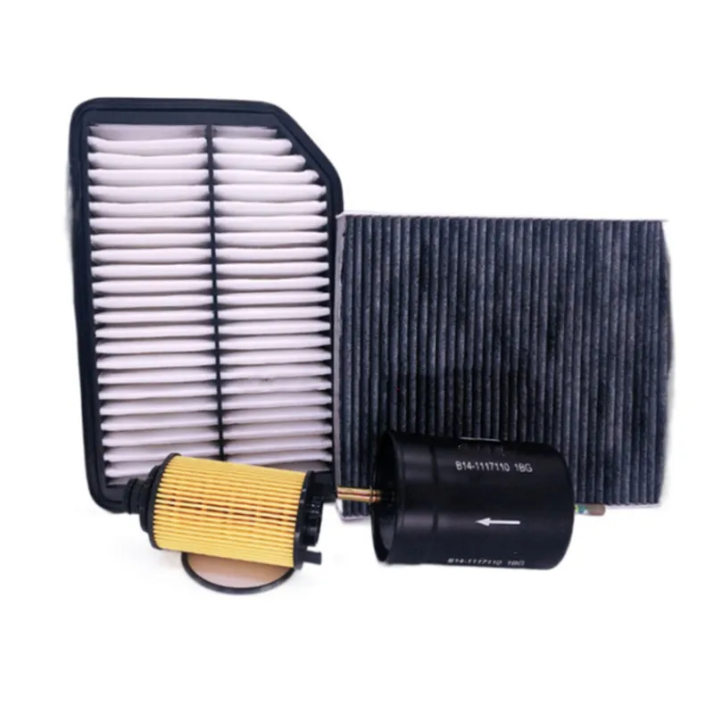 

Набор фильтров для нового двигателя chery A3 DVVT, воздушный + бензиновый + Масляный фильтр, четыре фильтра качества