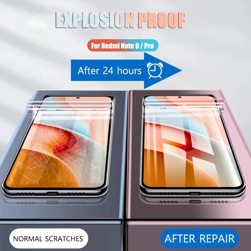 3 Stück Hydrogelfolie für Xiaomi Redmi 8 8A 9 9A 9C Pro Max 8T 9T 9S Displayschutzfolie – Detail 4