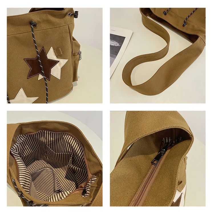 SCOFY FASHION Vintage Canvas Crossbody Bags for Women X-mas Cute Messenger Bags for Girls School Bag Purses and Handbags