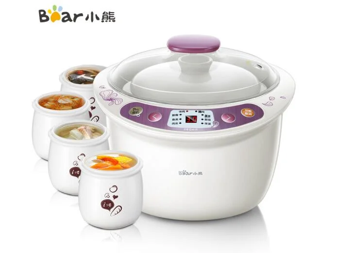 Bear DDZ-A35G1 household electric cooker stew cup ceramics liner 1 cup 5 bile 3.5L Porridge soup Water maker white Porcelain Pot qingmos multicolor china ceramics 100 150mm egg multi purpose box for jewelry displays with jewelry box gift porcelain box26