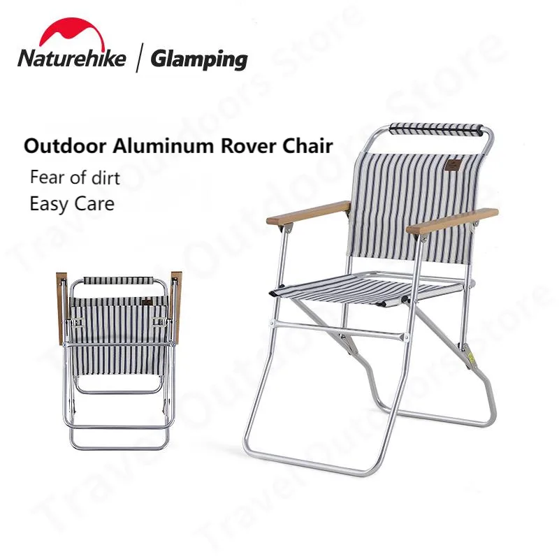 

Naturehike Outdoor Folding Camping Chair Aluminum Alloy Bracket Beach Fishing Hiking Picnic Leisure Armrest Backrest Chair