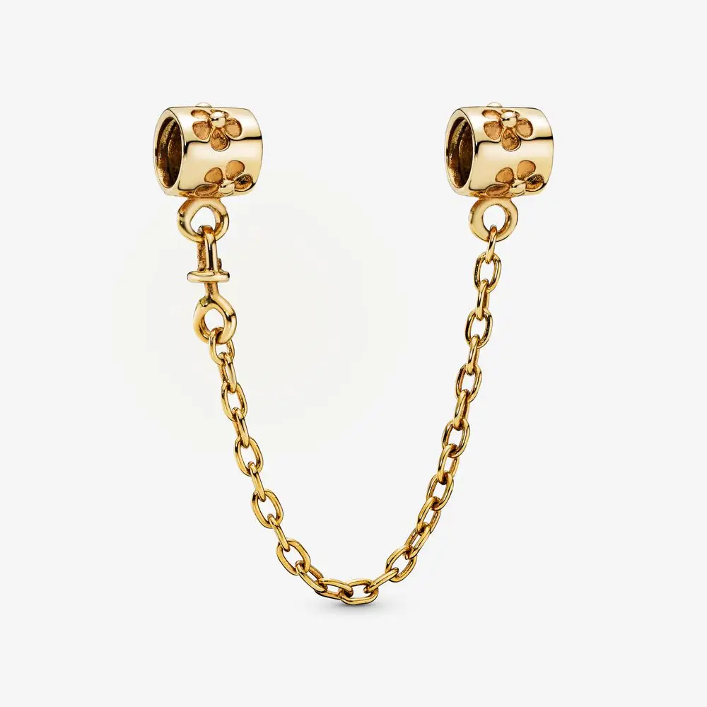 2022 Hot Sale 925 Sterling Silver 18 models Zircon Safety chain Charms Bead Fit Original Pandora Bracelets Charm Dangle DIY