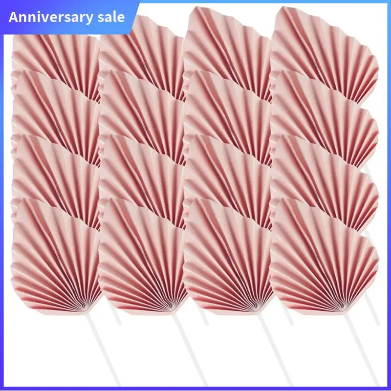 LUCK-100PCS Tree Leaf Boho Cake Topper Disposable Paper Cake Decorations For Wedding Birthday Anniversary Supplies