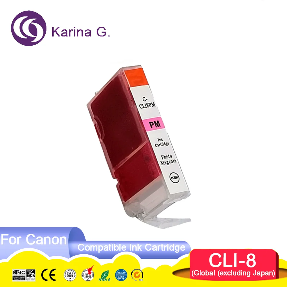 8 Colors CLI 8 CLI8 CLI-8 With Chip Compatible Color Inkjet Ink Cartridge for P