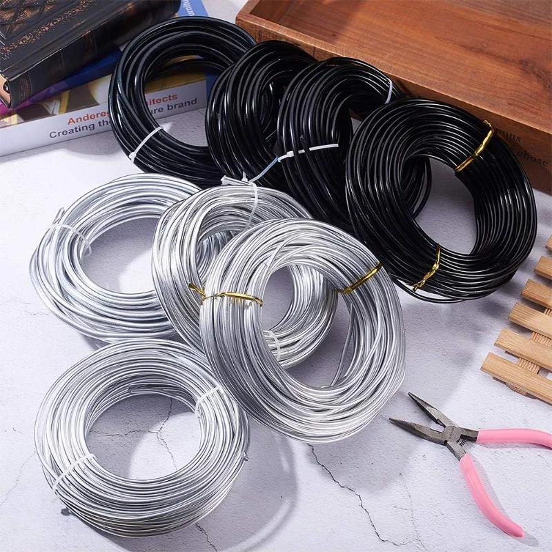 3 Gauge(6mm) Aluminum Wire 23 Feet Bendable Metal Sculpting Wire Bonsai Trees Floral Skeleton Making Home Decors aluminum wire