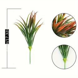 UV Resistant Outdoor Artificial Plants - Tall Grass and Tropical Flowers (Orange red 1pcs)