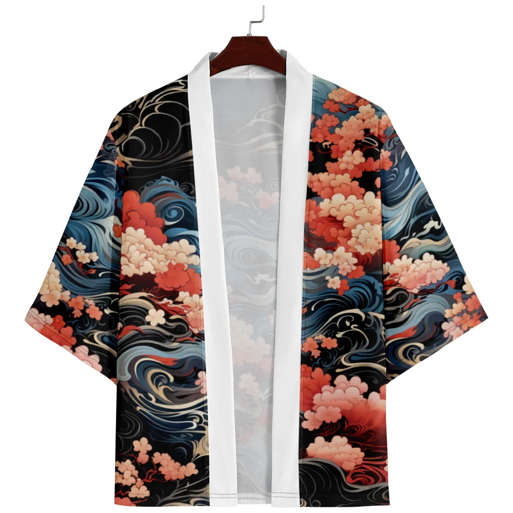 

Cartoon Floral Print Traditional Kimono Women Men Yukata Japanese Cardigan Shirts Haori Oversized Streetwear Tops Plus Size 6XL