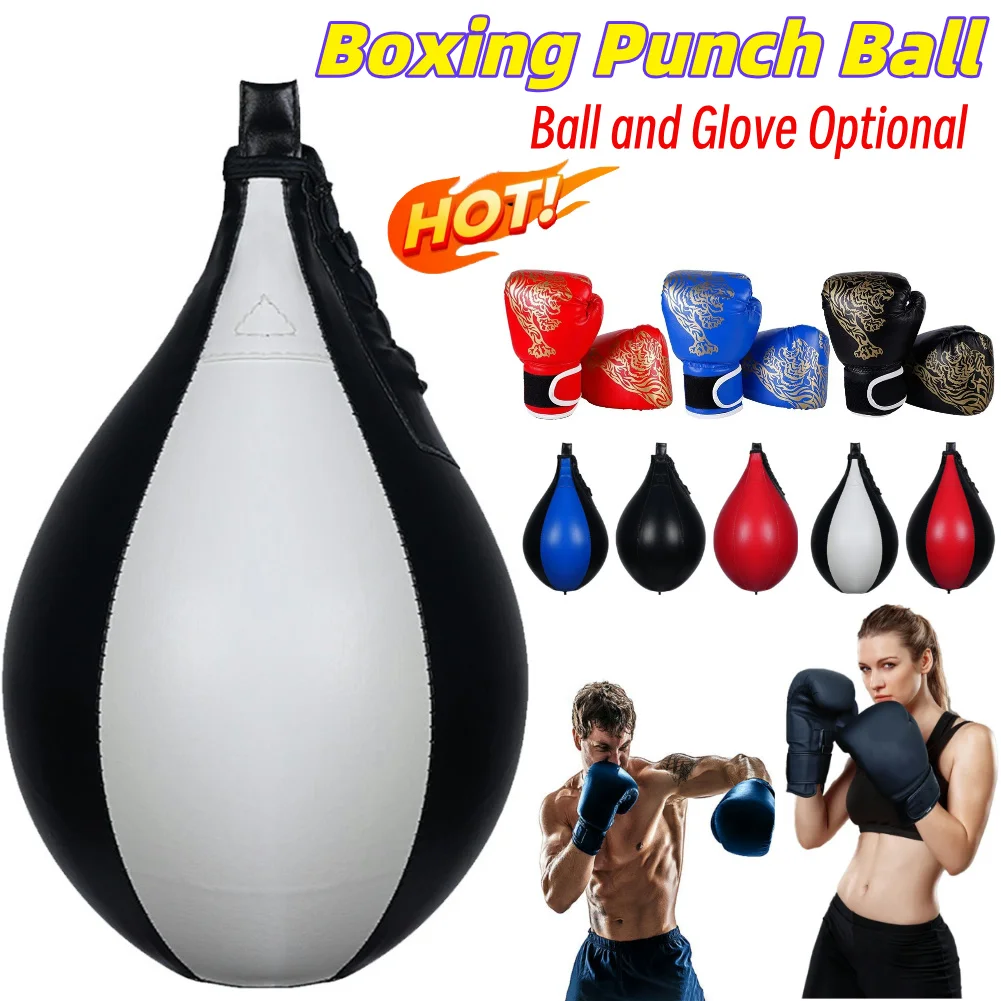 Boxing Speed Ball Hanging Punching Bag PU Leather Boxing Reflex Ball Stress Relief Striking Bag Equipment