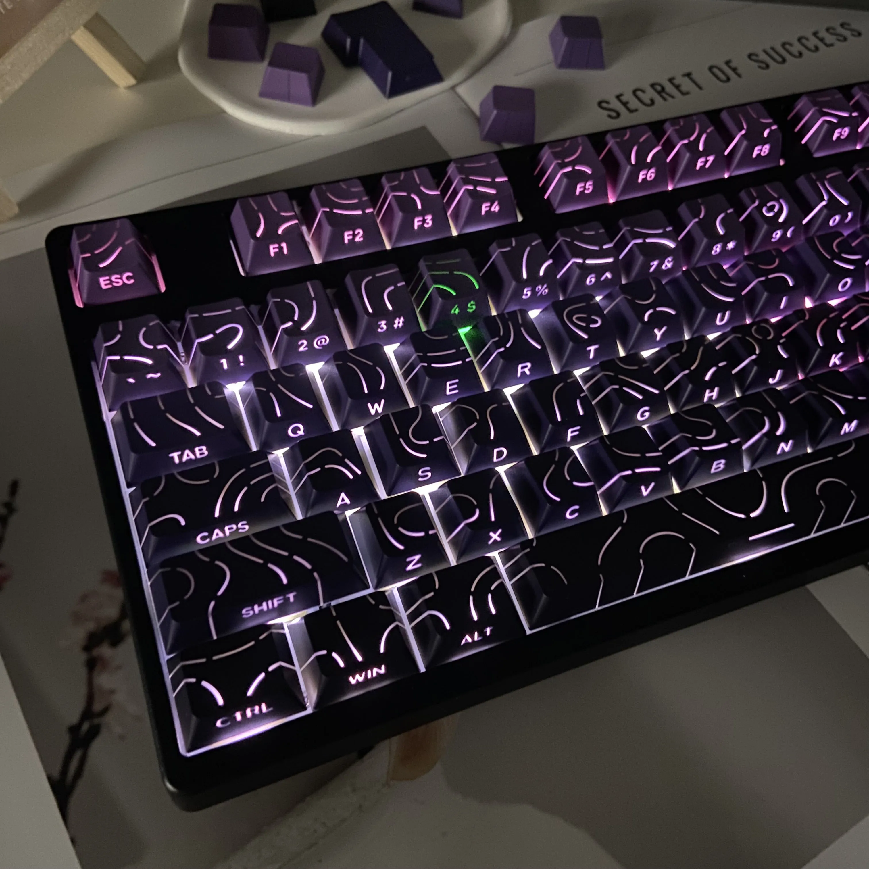 تألق جانبي متدرج من خلال أغطية المفاتيح ملف تعريف...