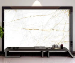 Customized Wallpaper Gold Canvas self-adhesive material Marble Wall Papers Home Decor for Living Room Bedroom Background mural