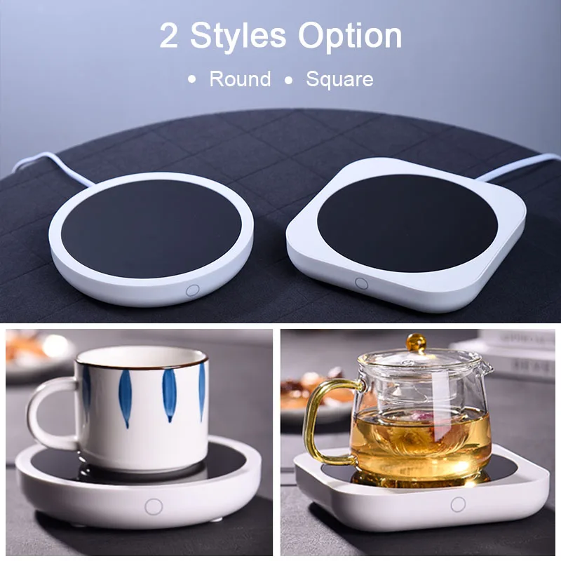New Coffee Mug Warmer for Milk Tea Teapot Electric Heating Cup Plate High Temperature 80 Degree Celsius for Home Office Desk Use 6