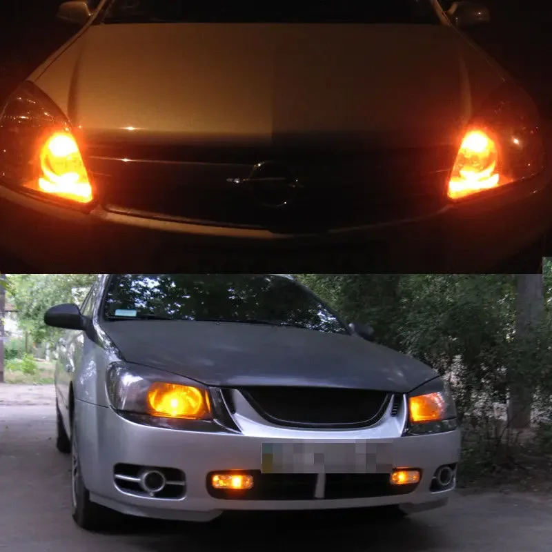 LED Car Light 2pcs Car T10 12V LED Signal Light Orange Amber Light Position Parking City Lights T10 168 194 2825 W5W 19SMD LED Bulb