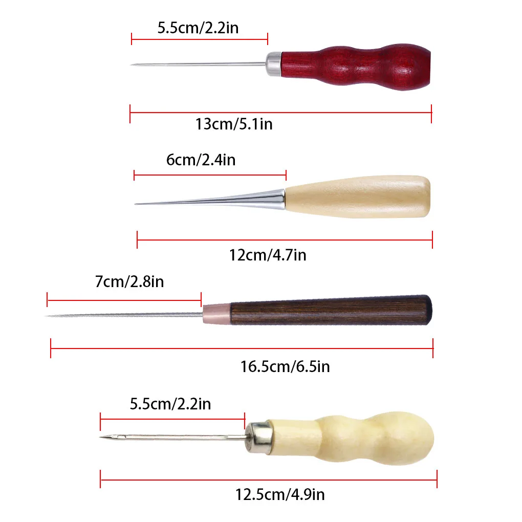 핸드헬드 도구 펀칭 송곳 양재점 액세서리, 목공 용품, 4 개