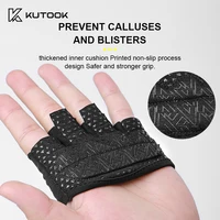 KUTOOK Men's And Women's Fitness Four Fingers Gloves Breathable Anti-slip Shock Absorption Yoga Dumbbell Cycling Sports Gloves 2