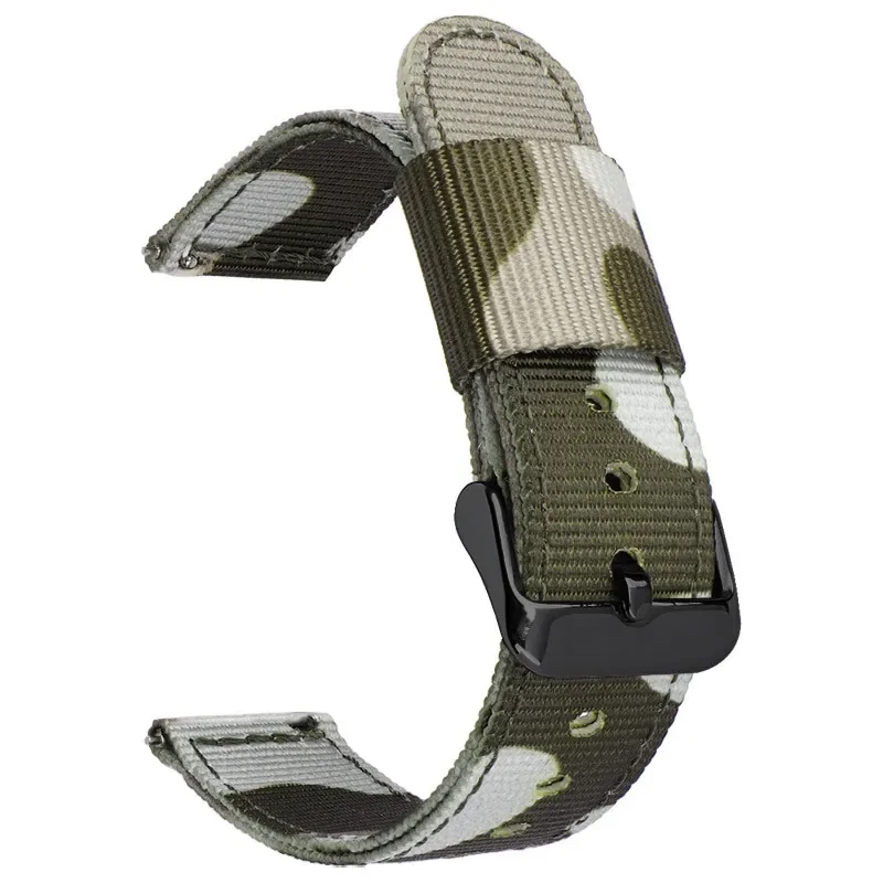 Camouflage Nylon Quick Release Waterproof Sport Watch Strap Bracelet