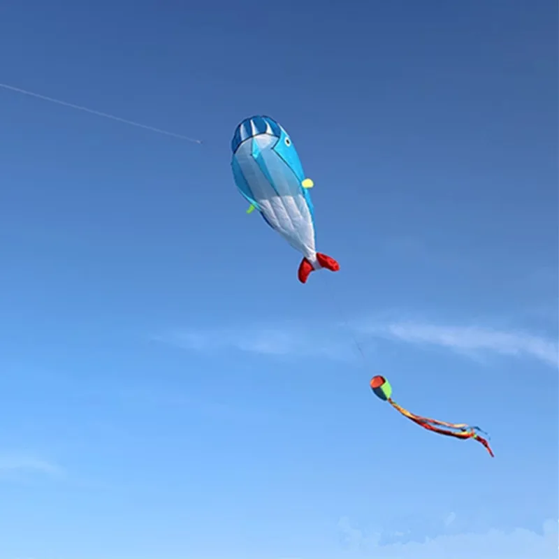 Giant Marine Creature Kite with Long Tail and 100m Line – Soft Single-Line Flying Toy