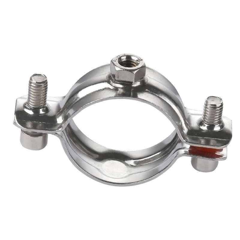 1Pcs 19-108mm OD 튜브 M8x1.25mm 여성 304 스테인레스 스틸 파이프 행거 브래킷 클램프 Suppoert 클립 자작