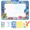 100x80CM Magic Water Drawing Mat Coloring Doodle With Reusable Magic Pens Montessori Painting Board Montessori Educational Toys 6